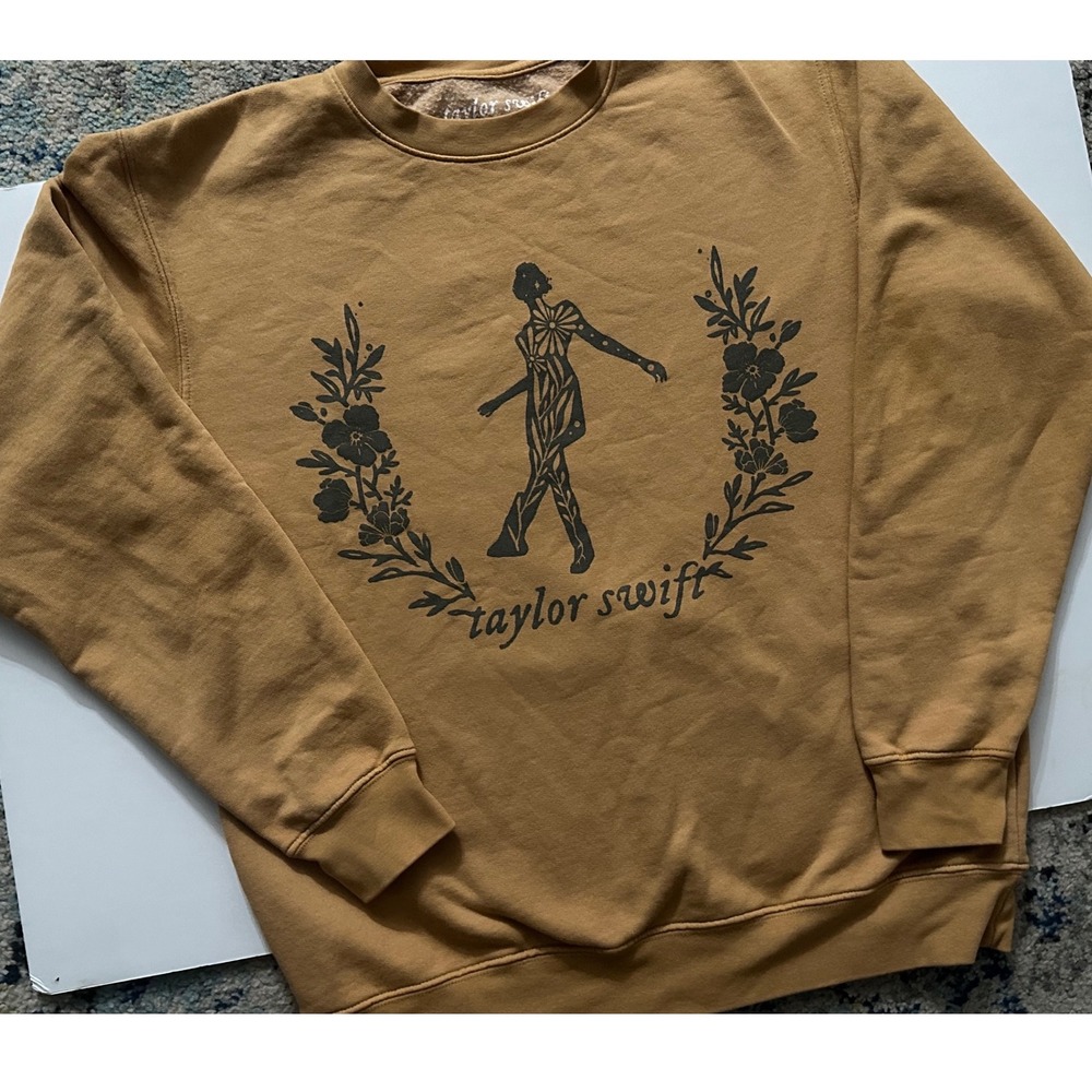 Taylor Swift "Still on that Tightrope"‎ Folklore  Crewneck Sweatshirt Mustard